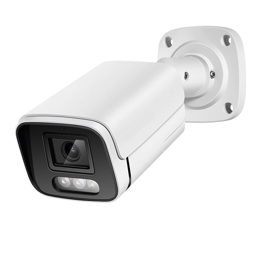 New 4K 8MP Outdoor IP Camera with Audio | POE, H.265, ONVIF, Metal Bullet CCTV, 4MP Color Night Vision