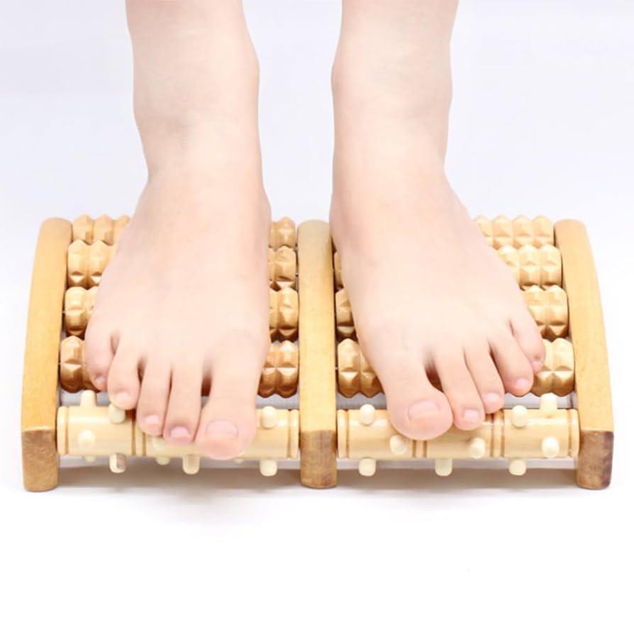 Wooden Foot Massage Roller – Acupressure Therapy for Tension Relief