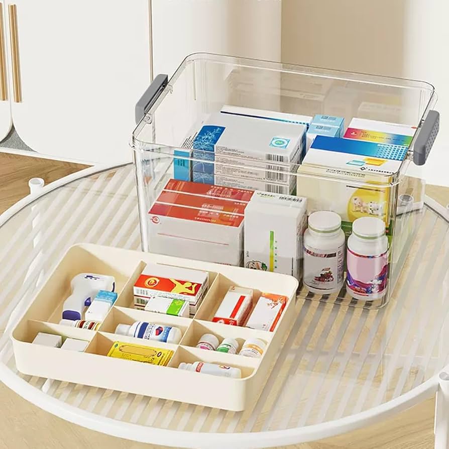 Large Capacity Home Medicine Storage Box – Organized, Portable, Reliable