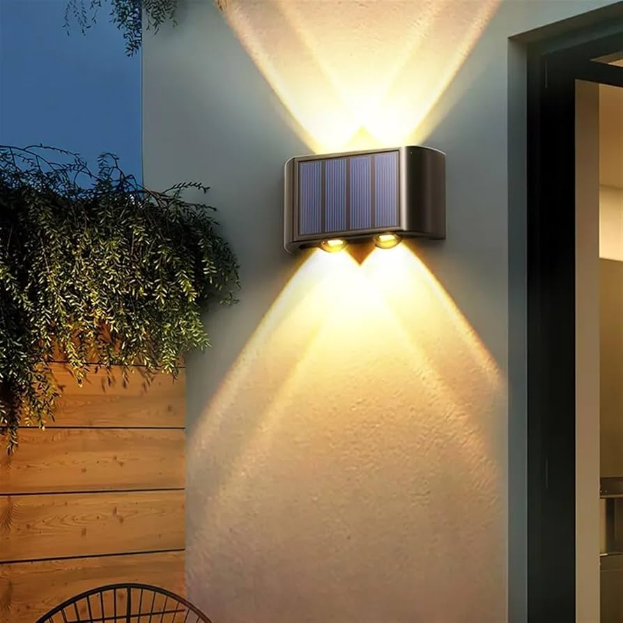 Outdoor Solar Wall Light – Waterproof Up & Down Lighting | Solar-Powered Garden & Yard Decoration