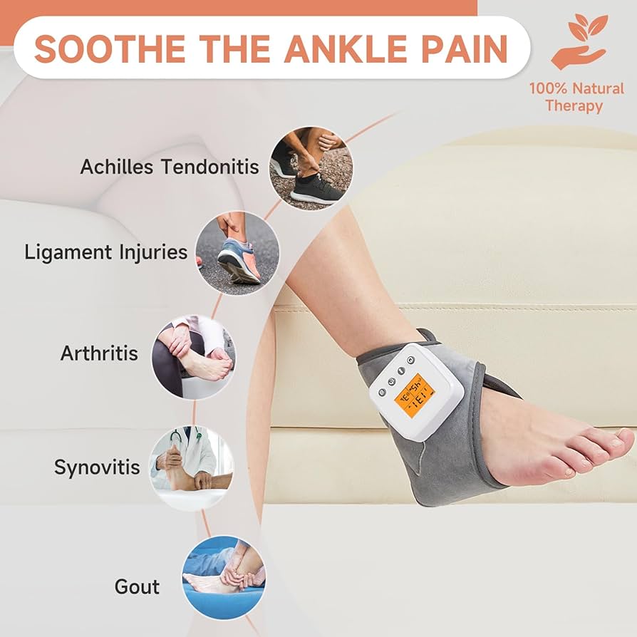 Electric Heating Neck/Wrist/Ankle Brace Massager – USB Rechargeable Hot Compress & Vibration Therapy