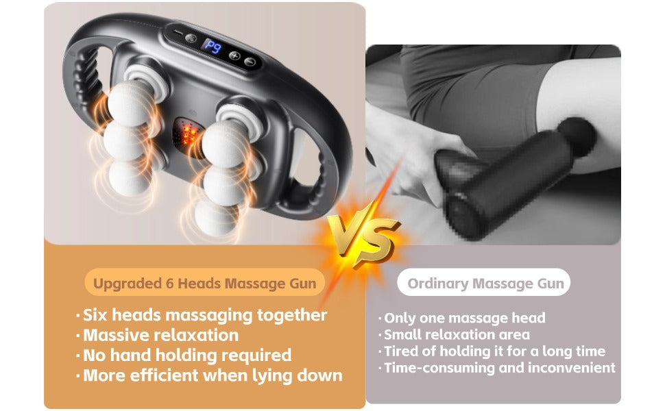 6-Head Massage Gun – Deep Tissue Muscle Relief