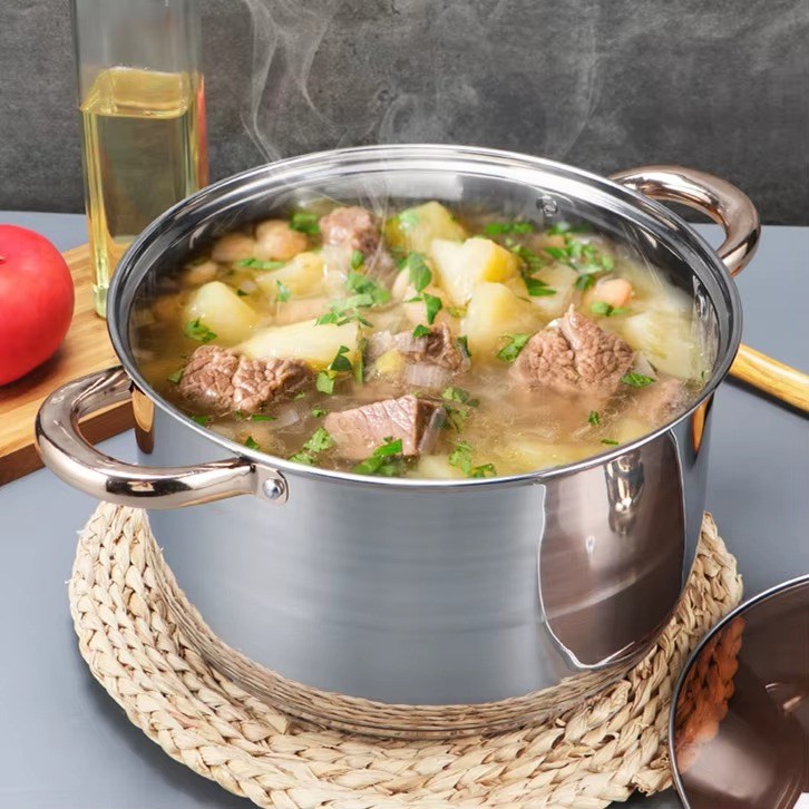 High-Quality Stainless Steel Pots & Pans – Luxury Premium Cookware Set with Soup Pot and Stock Pot