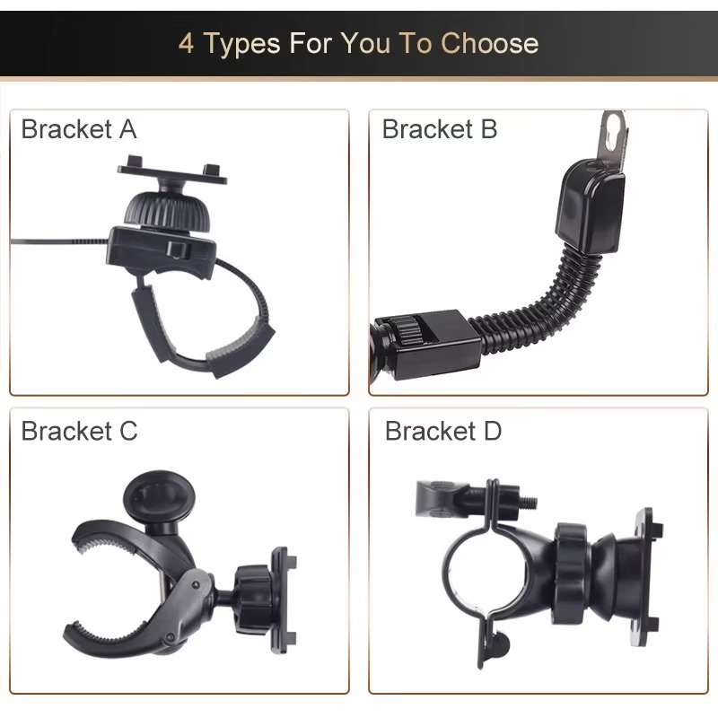 Universal Mobile Phone Holder – Steering Wheel, Bike & Motorcycle Mount with Waterproof Case