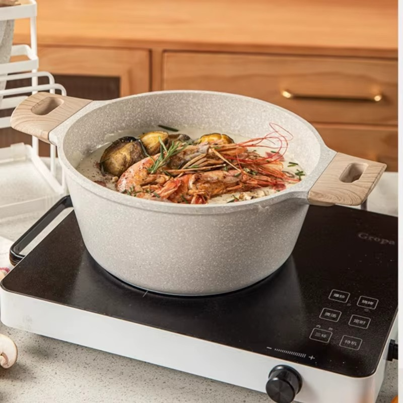 Wholesale Multifunctional Custom Aluminum Milk Pot – Nonstick Cooking Pot with Lid for Soup & More