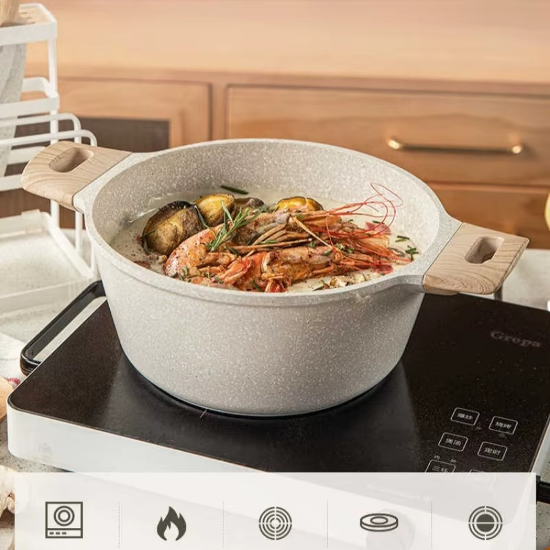 Wholesale Multifunctional Custom Aluminum Milk Pot – Nonstick Cooking Pot with Lid for Soup & More
