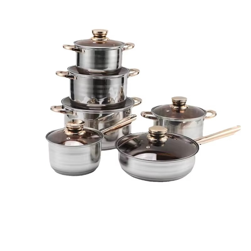High-Quality Stainless Steel Pots & Pans – Luxury Premium Cookware Set with Soup Pot and Stock Pot
