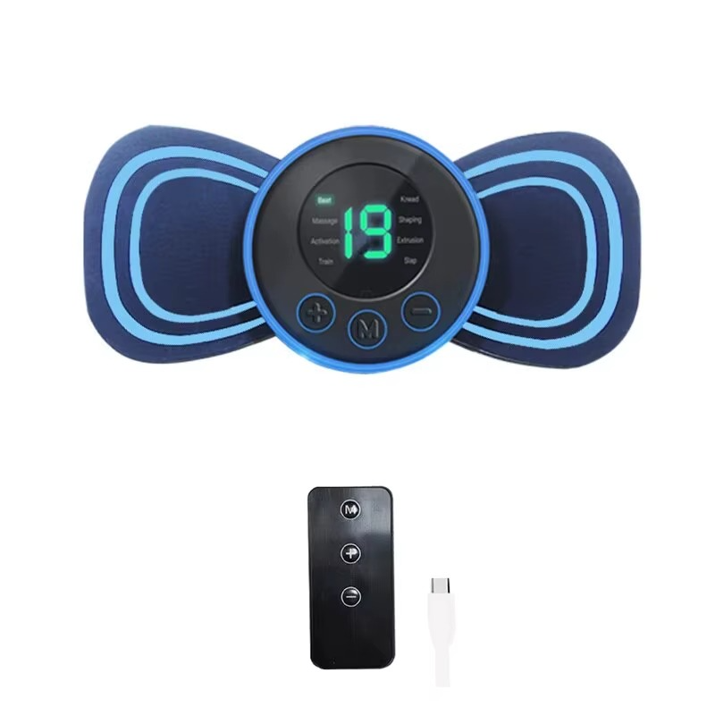 Mini Neck & Back Massager – Portable Electric Patch with Remote Control