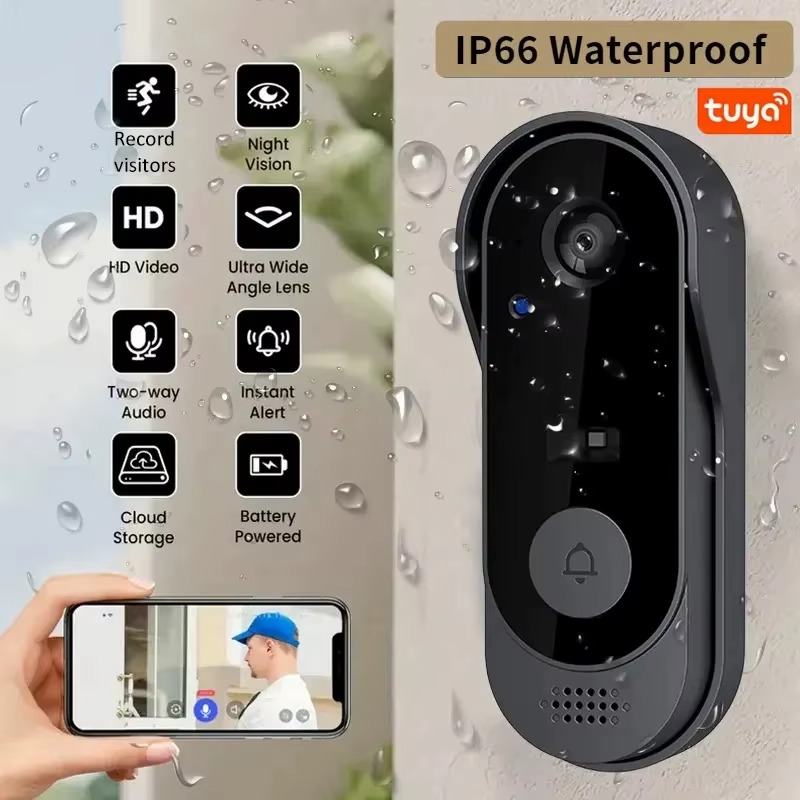 Tuya Wireless Doorbell with Camera – Smart Home Security Video Intercom