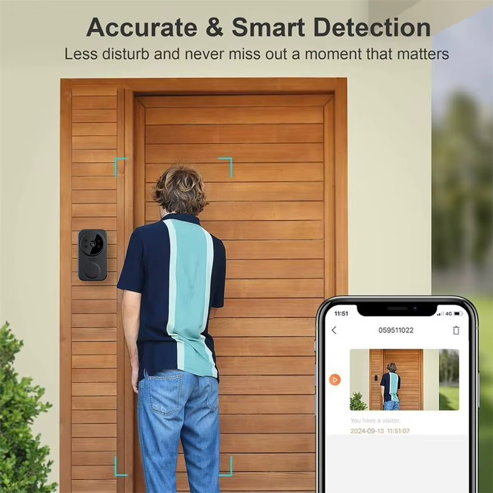 WiFi Smart Audio Doorbell Camera with 2-Way Audio & Remote Monitoring
