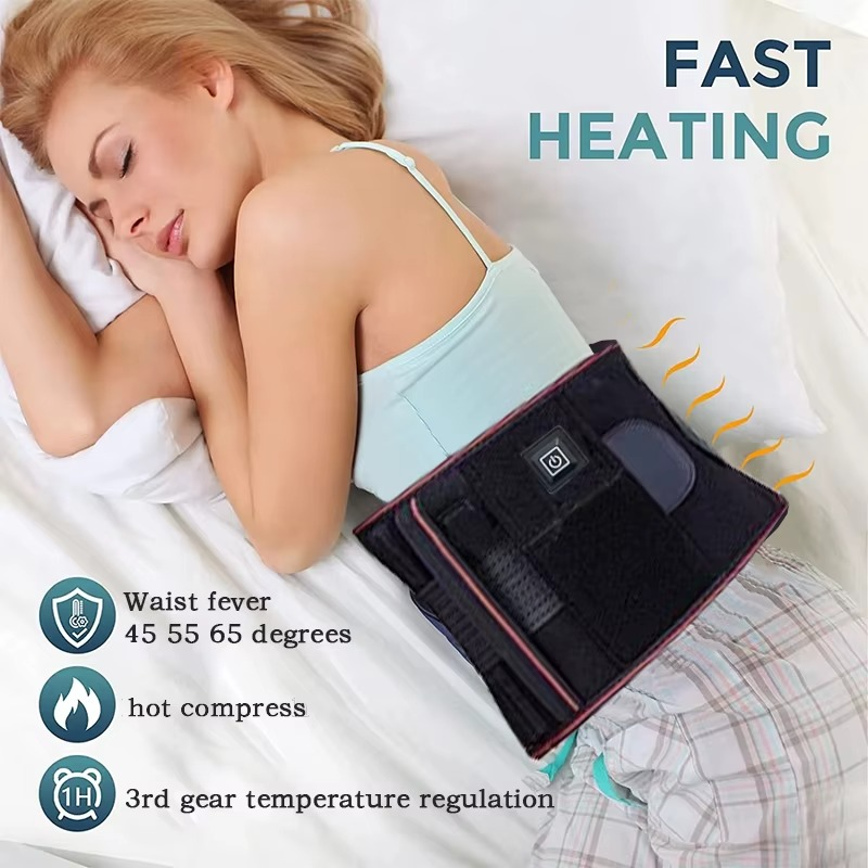 Electric Heating Belt – Adjustable Temperature & Vibration Massage Waist Support