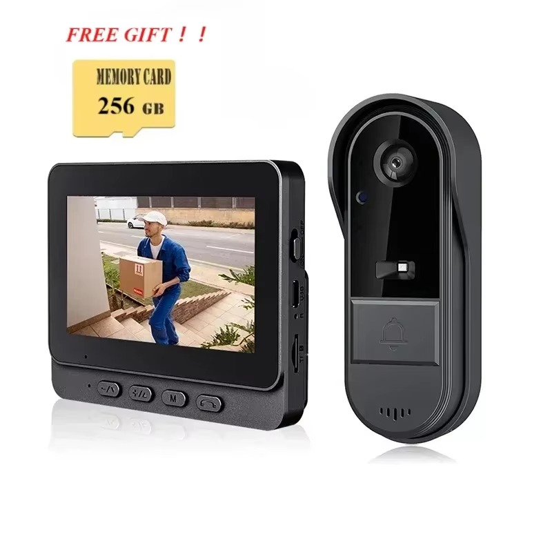 4.3-Inch 2.4G Wireless Video Doorbell Camera | WiFi Smart Home Security System