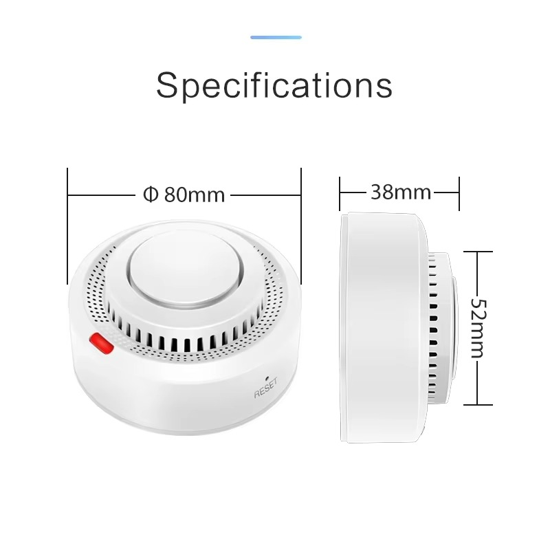 Tuya WiFi Smoke Sensor – Smart Fire Detection Alarm for Home Security