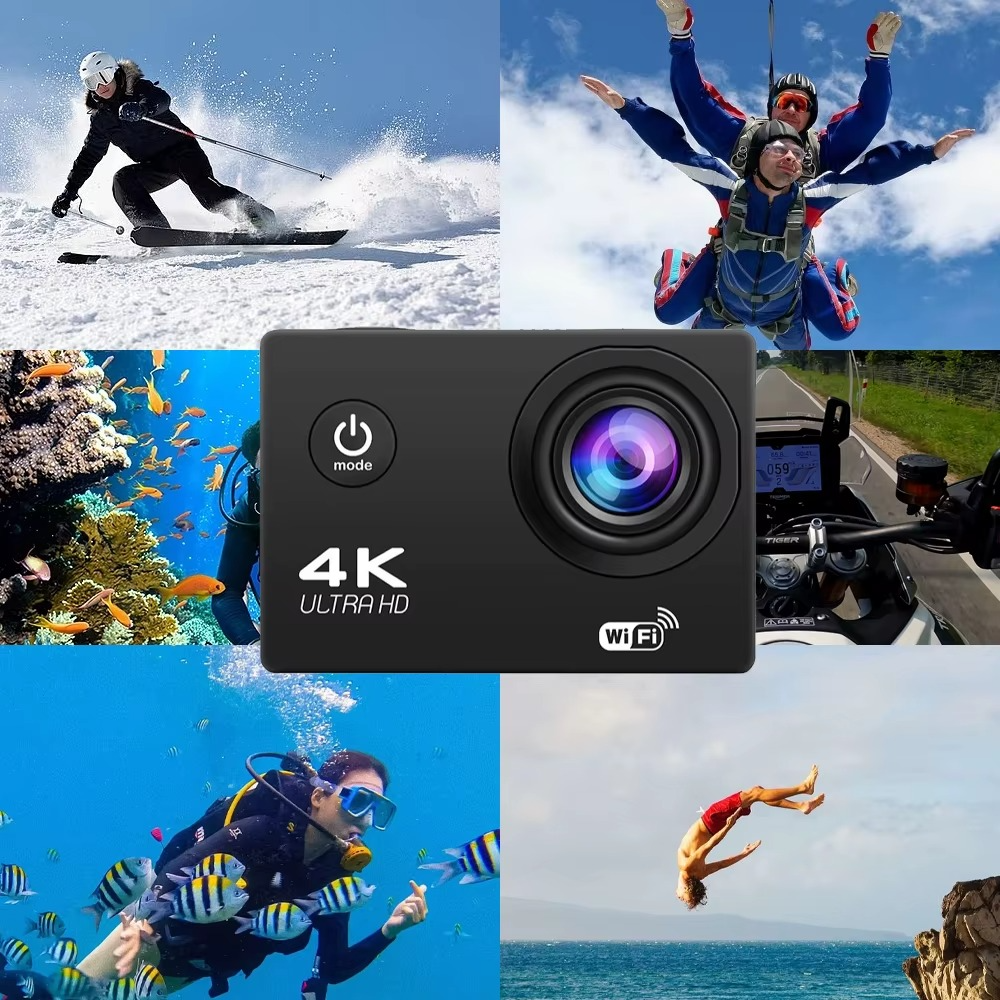 4K Action Camera – Waterproof Mini Cam for Sports & Outdoor Adventures
