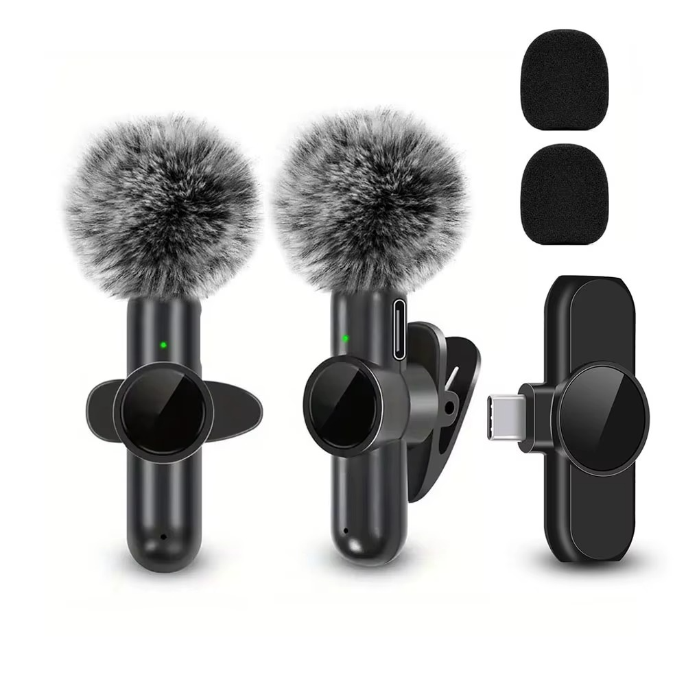 Wireless Lavalier Microphone – Mini Mic for Mobile Live Streaming & Video Recording