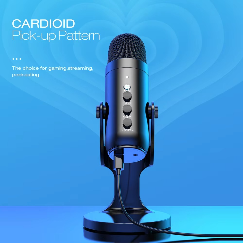 Haomuren USB Microphone – High-Quality Condenser Mic for PC, Mac & Mobile