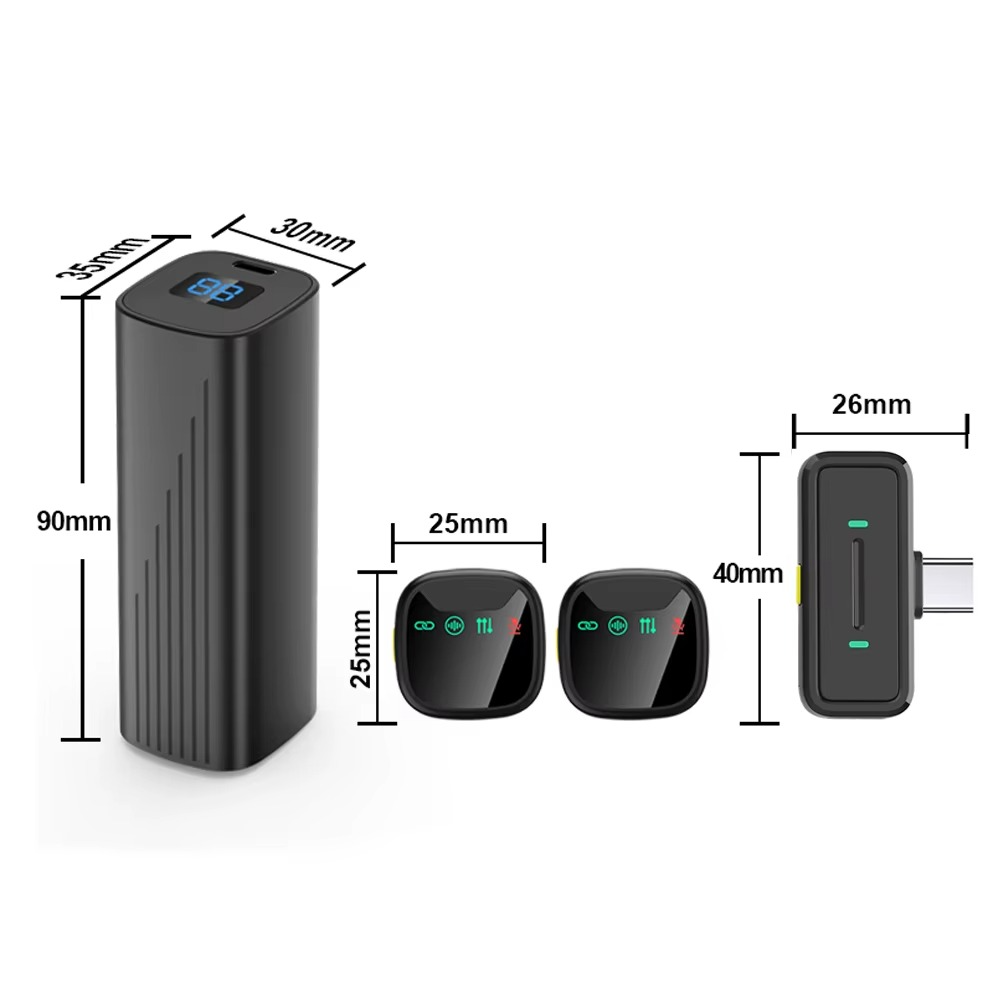 Plug & Play Wireless Lavalier Microphone – Noise Reduction for Video, Podcast & Vlog