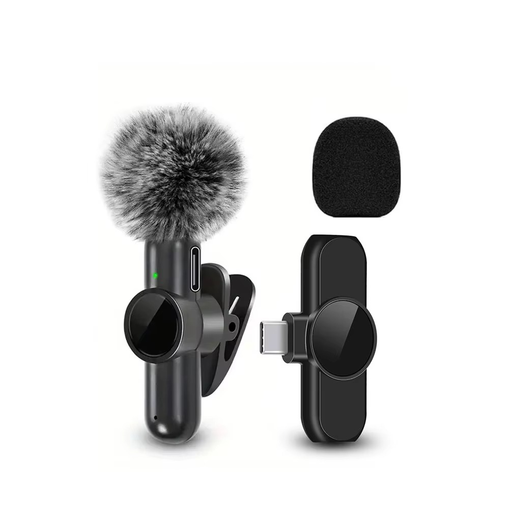 Wireless Lavalier Microphone – Mini Mic for Mobile Live Streaming & Video Recording