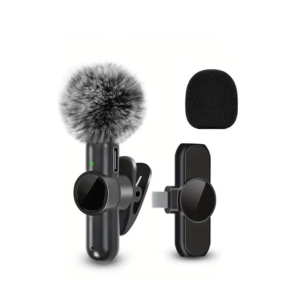 Wireless Lavalier Microphone – Mini Mic for Mobile Live Streaming & Video Recording