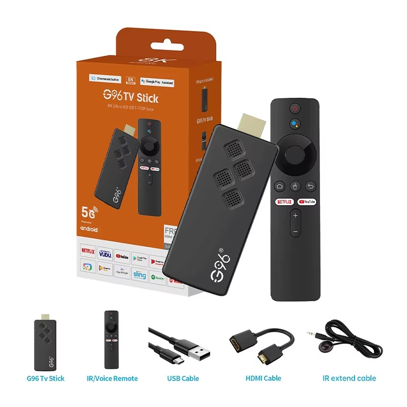 Global Version Android 13.0 8K Smart TV Stick | Voice Control | Dual 2.4G/5G WiFi | 2GB RAM + 16GB ROM