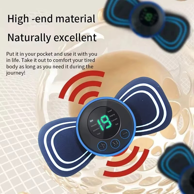 Mini Neck & Back Massager – Portable Electric Patch with Remote Control