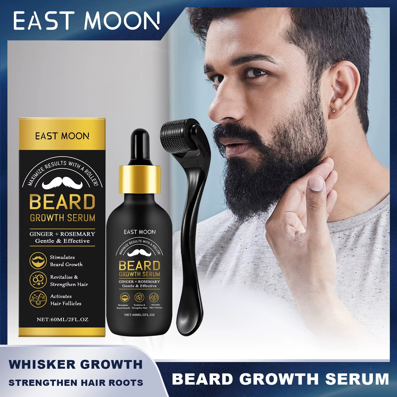 East Moon Beard Growth Serum Set – Beard Care & Growth Support