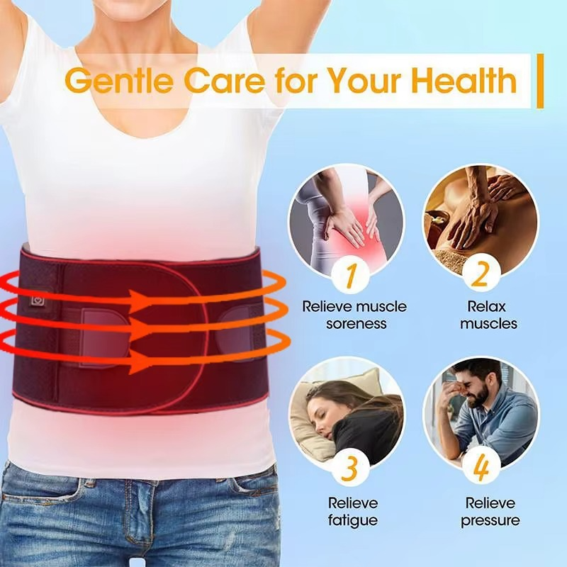 Electric Heating Belt – Adjustable Temperature & Vibration Massage Waist Support