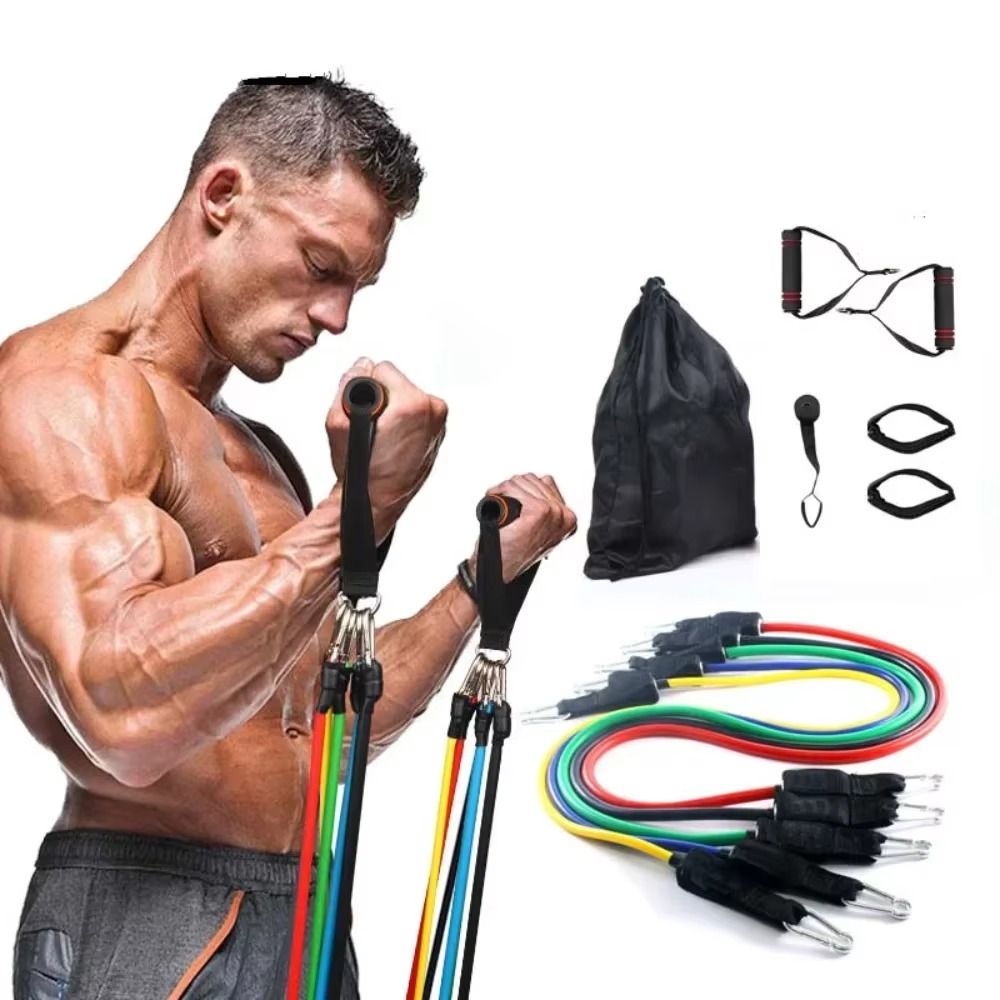 Multifunction Fitness Tension Rope – 5-Tube Elastic Pedal Puller