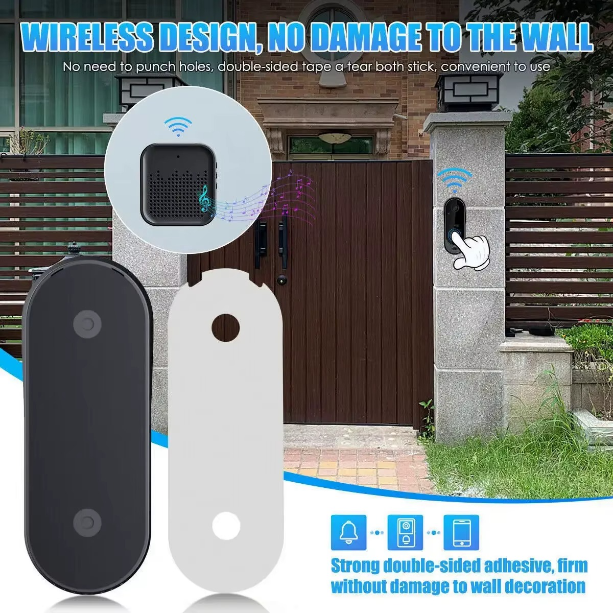 Tuya Wireless Doorbell with Camera – Smart Home Security Video Intercom