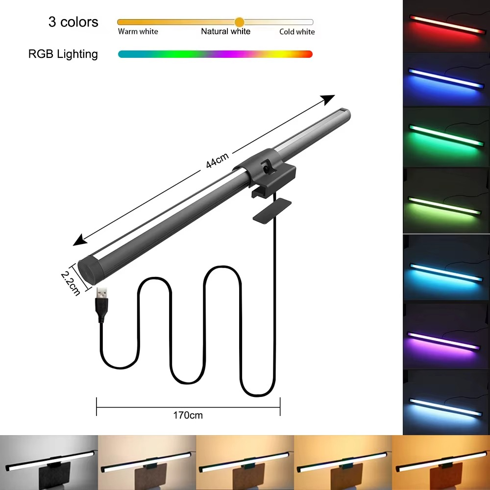 Screen USB RGB Light Bar – Monitor Lamp for Desk, Study & Reading