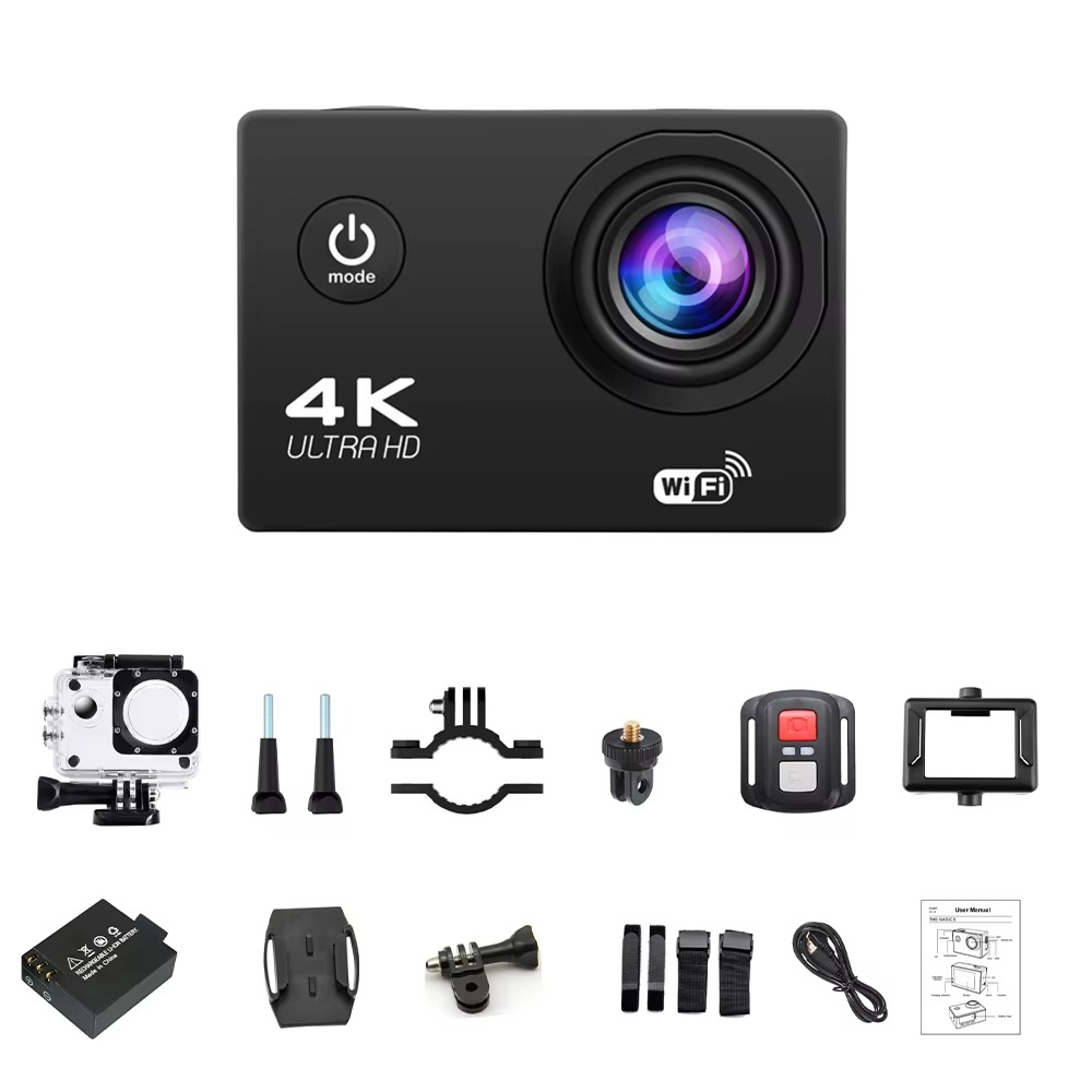 4K Action Camera – Waterproof Mini Cam for Sports & Outdoor Adventures