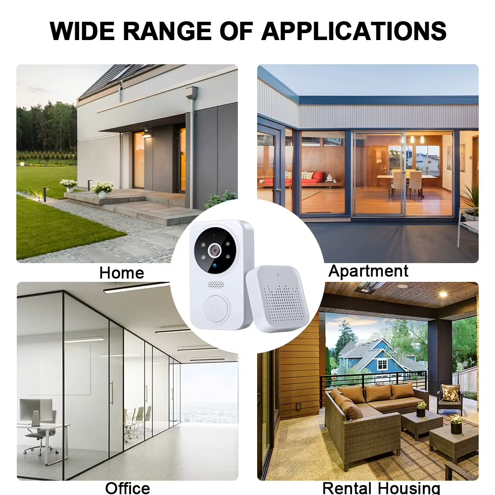 WiFi Smart Audio Doorbell Camera with 2-Way Audio & Remote Monitoring