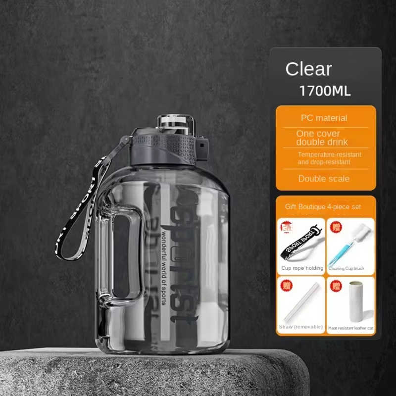 1.7L–5L Outdoor Sports Water Bottle – Large Capacity for Maximum Hydration