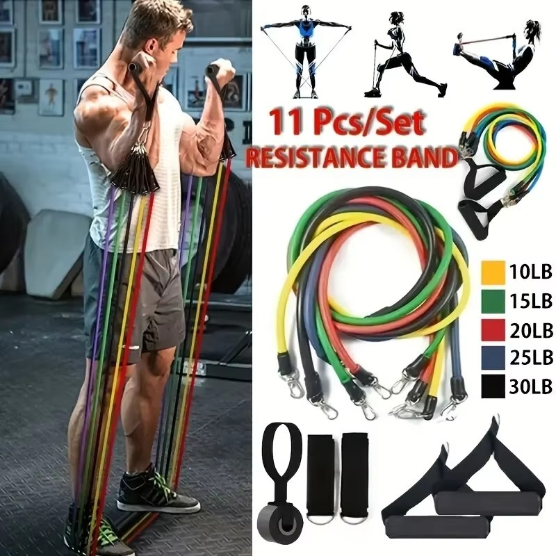 Multifunction Fitness Tension Rope – 5-Tube Elastic Pedal Puller
