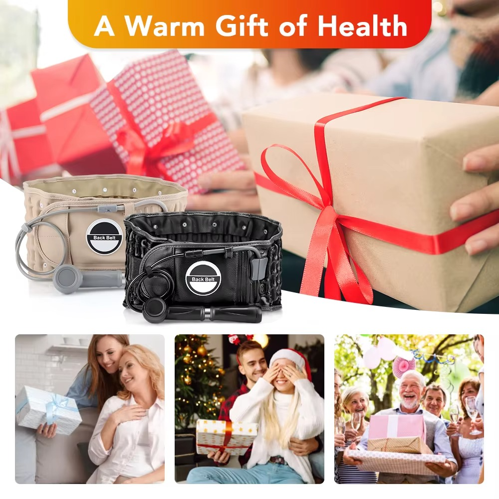 Inflatable Lumbar Waist Belt – Air Decompression Back Support with Massage & Spine Traction