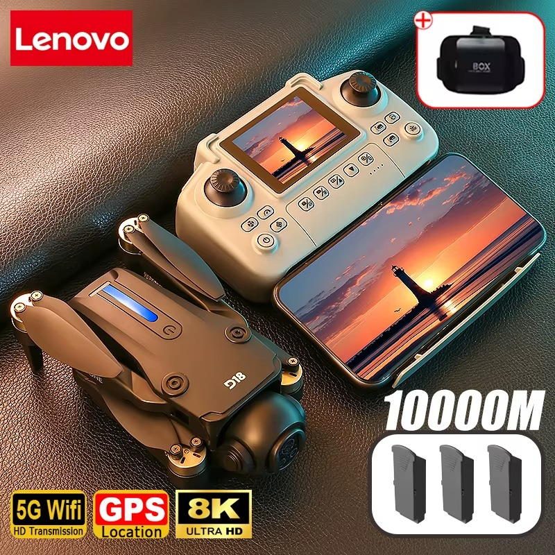 Lenovo D18 Drone with 8K Dual Camera, GPS & Obstacle Avoidance