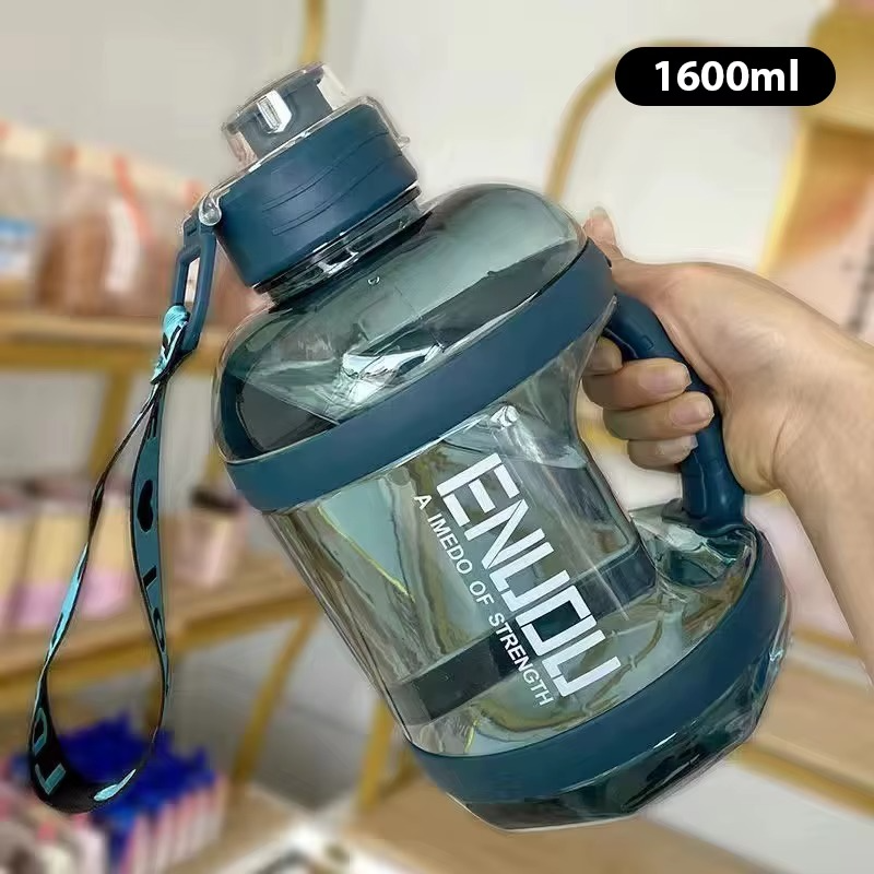 1.6L / 2L Large Capacity Square Sports Water Bottle – Hydration Made Easy