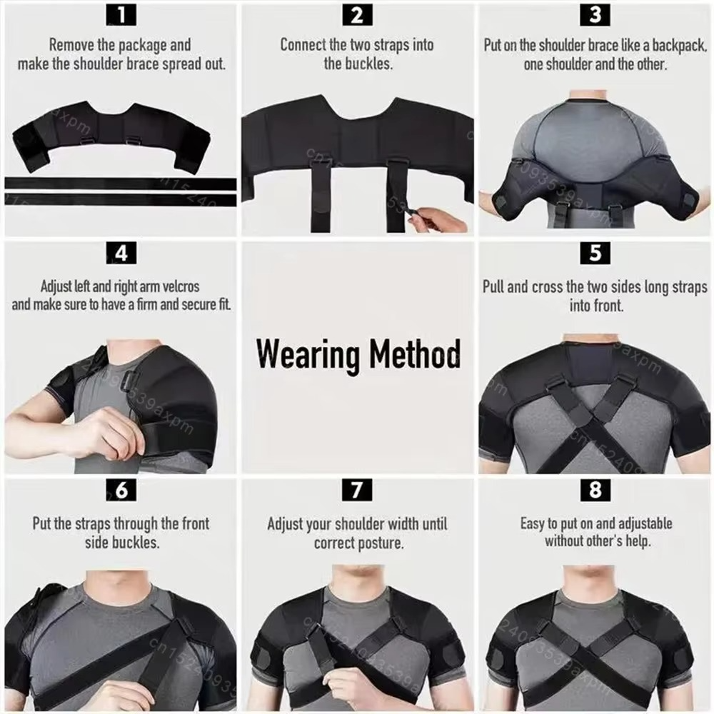Double Shoulder Brace – Adjustable Cross Compression Support