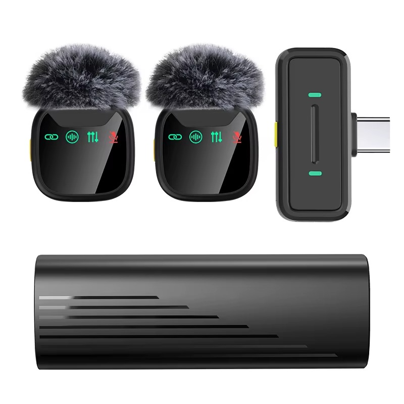 Plug & Play Wireless Lavalier Microphone – Noise Reduction for Video, Podcast & Vlog