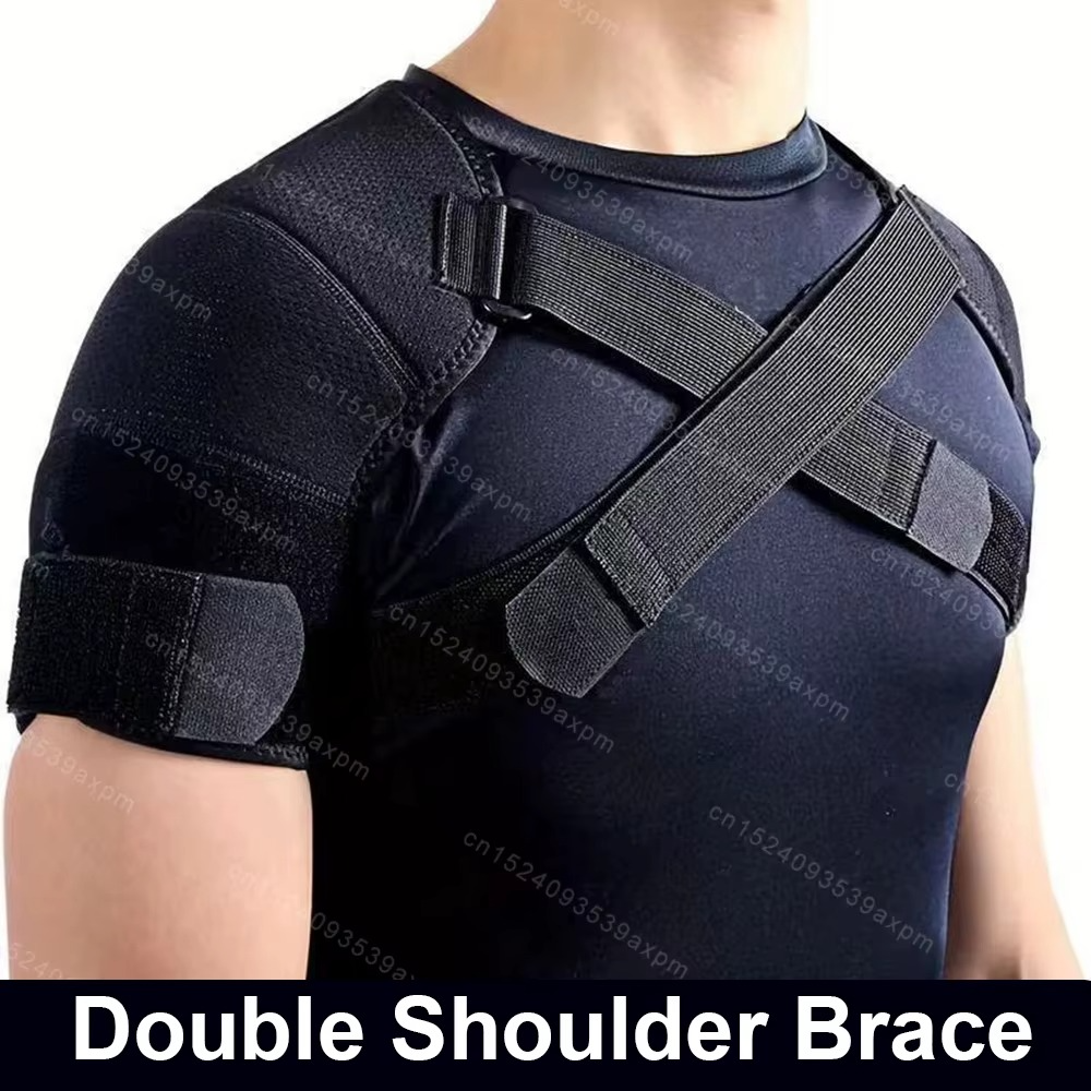 Double Shoulder Brace – Adjustable Cross Compression Support