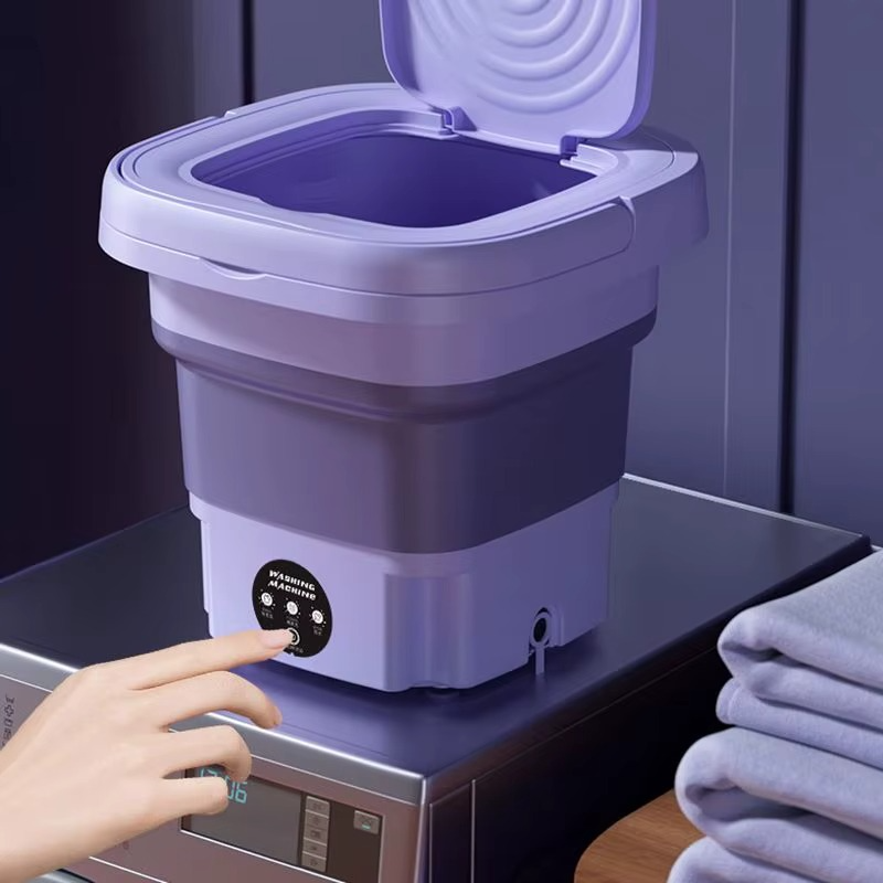 8L Foldable Washing Machine – Portable Mini Washer with Spin Dry