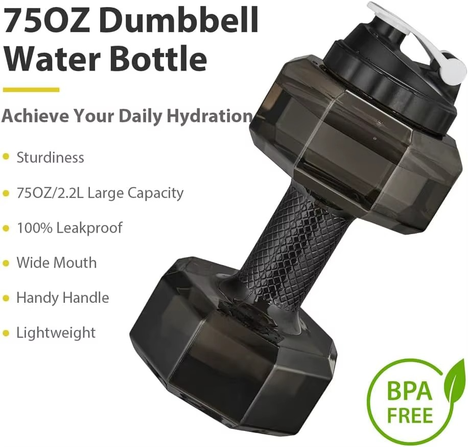 2600ml Dumbbell-Shaped Water Bottle – Hydration Meets Fitness