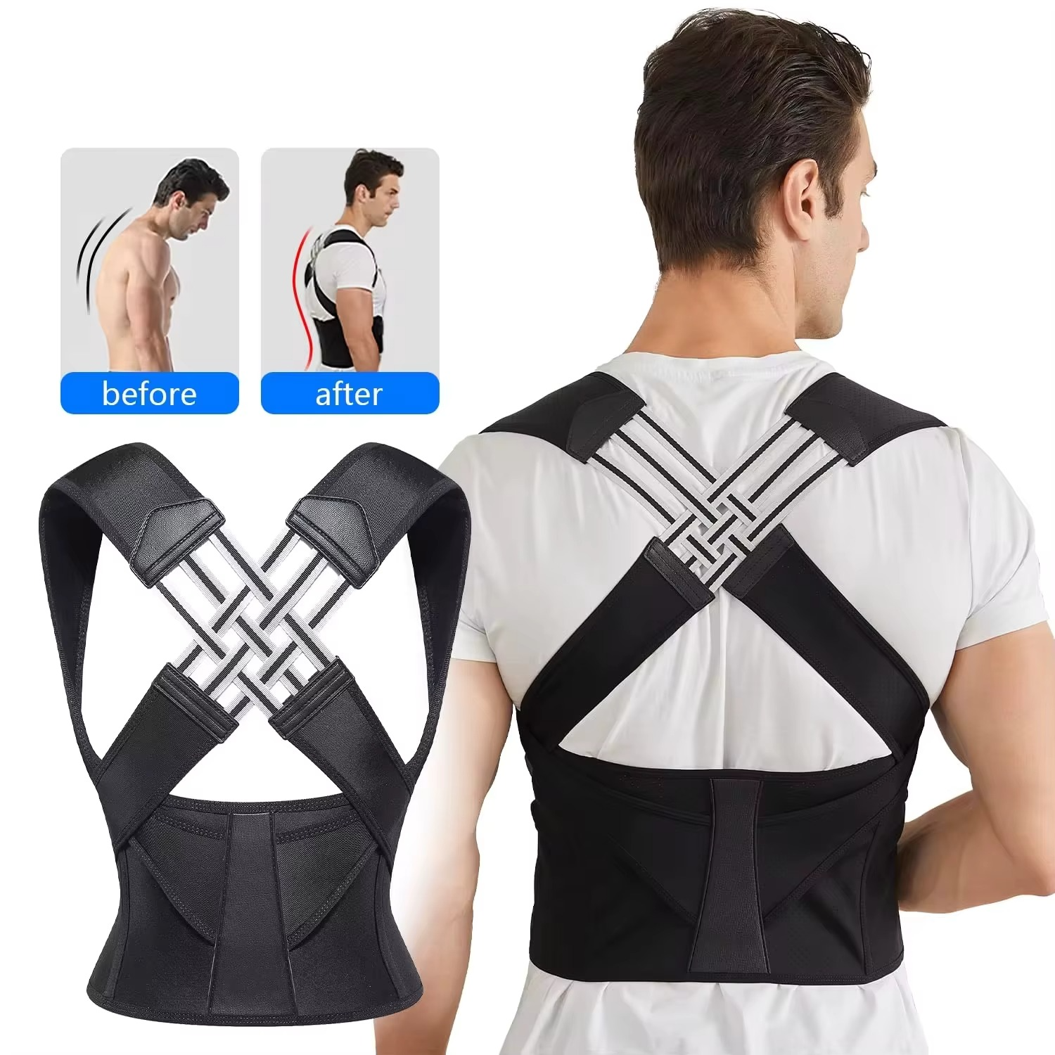 Back Brace Posture Corrector – Lumbar & Shoulder Support