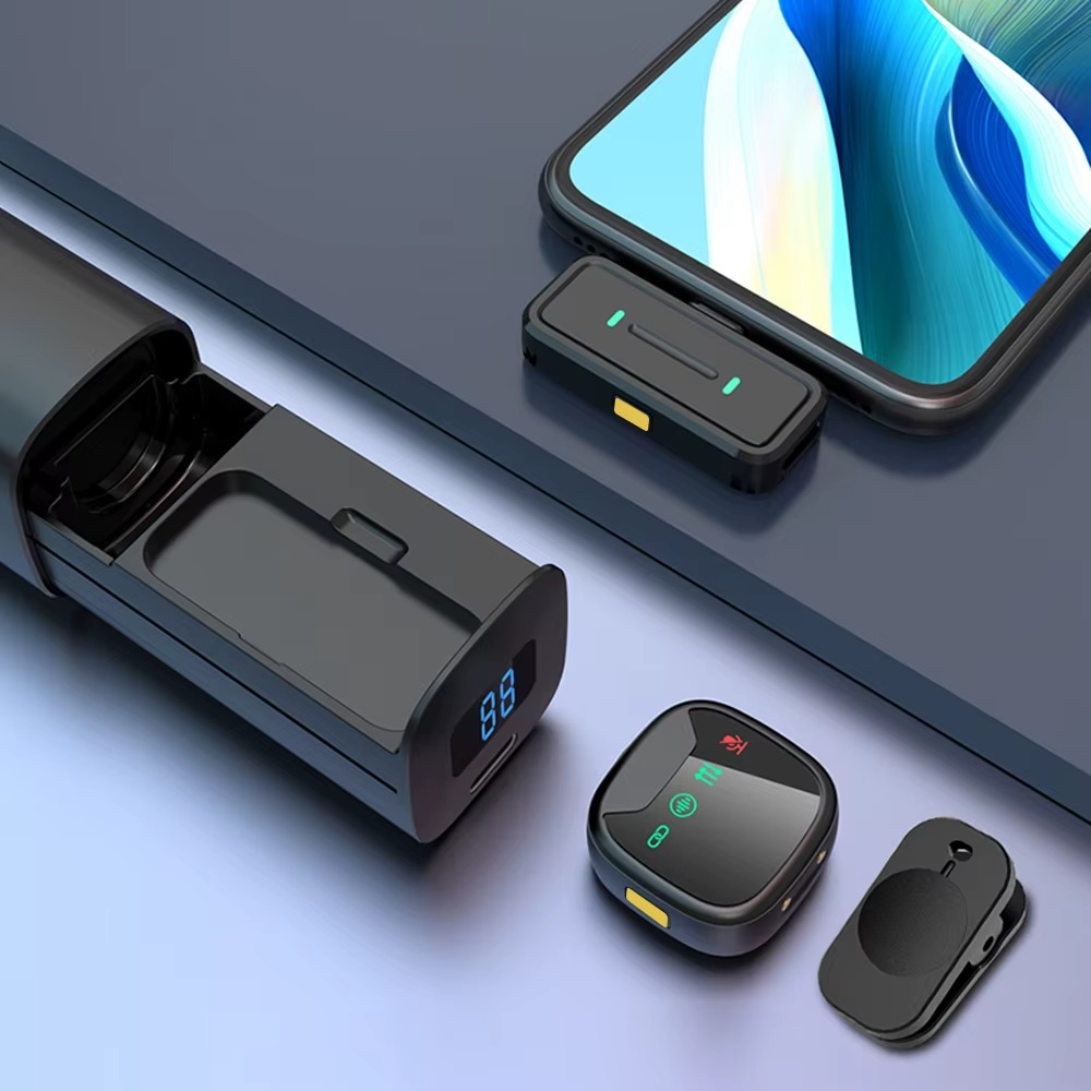 Plug & Play Wireless Lavalier Microphone – Noise Reduction for Video, Podcast & Vlog