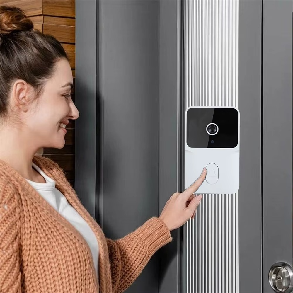 M16 Visual Doorbell – 4.3" IPS Display with HD Camera & Night Vision (White)