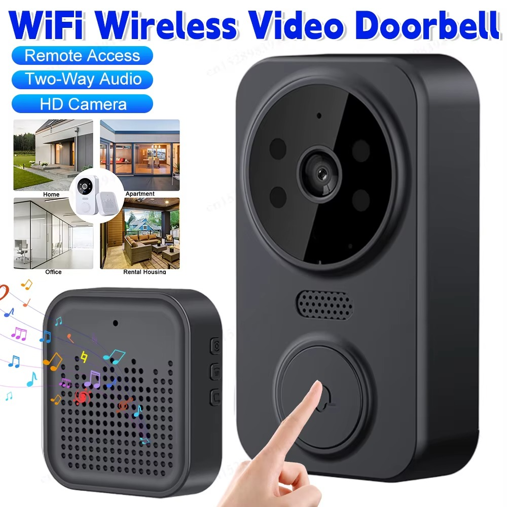 WiFi Smart Audio Doorbell Camera with 2-Way Audio & Remote Monitoring