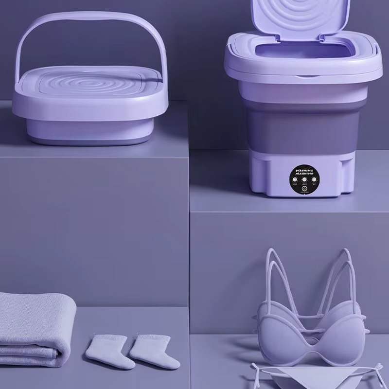8L Foldable Washing Machine – Portable Mini Washer with Spin Dry