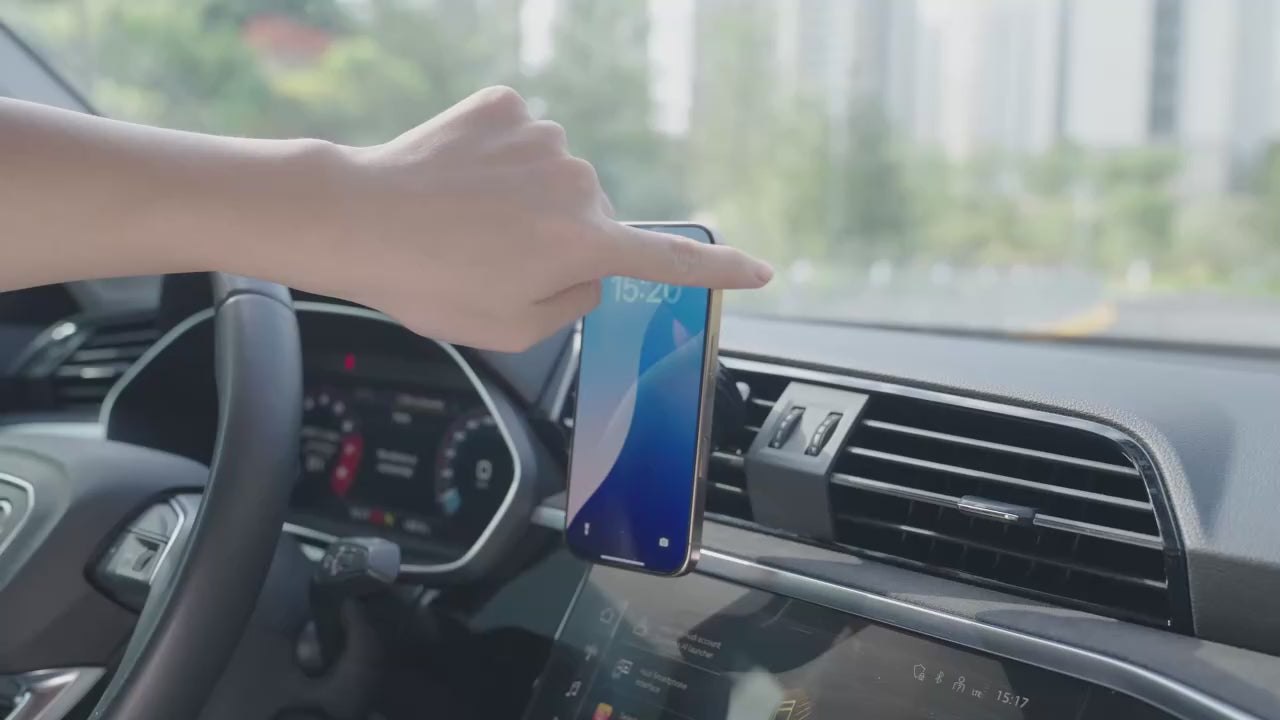 Lamicall STCV09 Car Phone Holder with 15W Fast Wireless Charging & Enhanced N52 Magnetic Stability